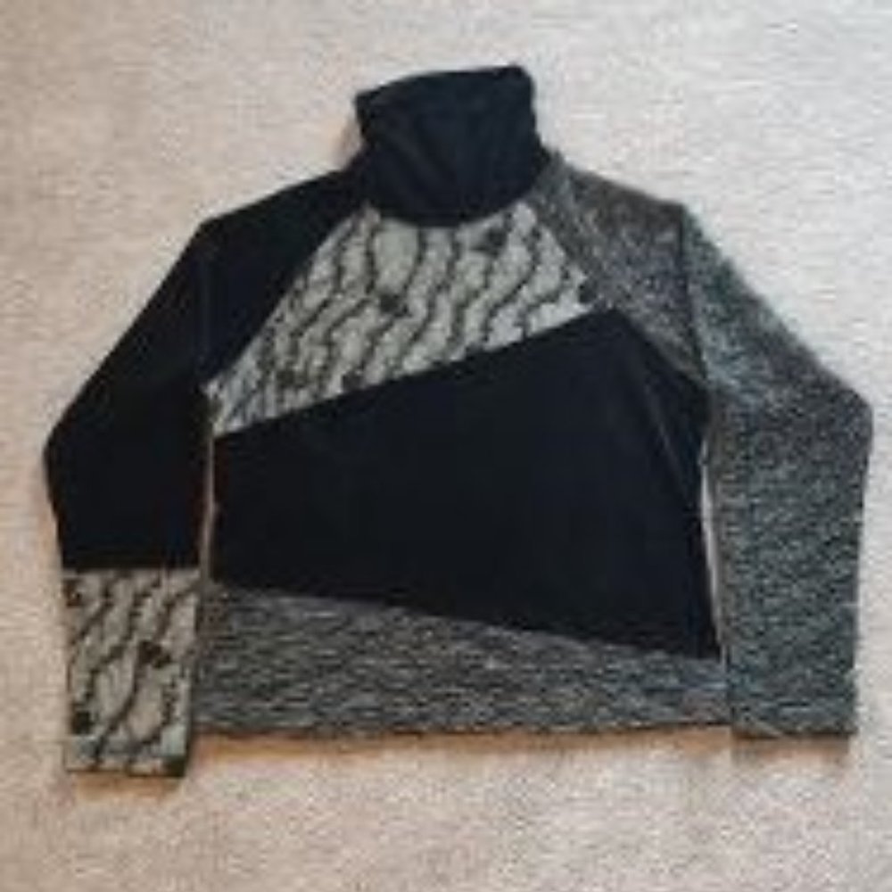 Sno Skins  Velvet Burnout Turtleneck , XL